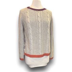 Anthropologie Isabella Sinclair Sweater with plaid Back detail. BEAUTIFUL!